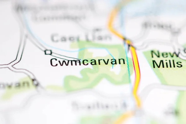 Cwmcarvan. United Kingdom on a geography map