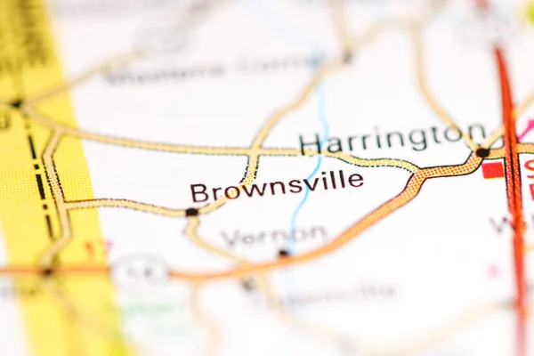 Brownsville. Delaware. USA on a geography map