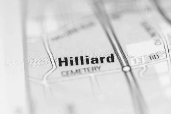 Hilliard Amerika Birleşik Devletleri Haritasında — Stok fotoğraf