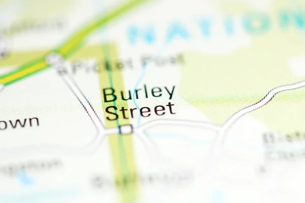 バーリー通りだ 地理地図上のイギリス — ストック写真