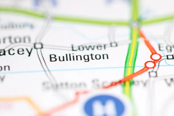 Буллінгтон Велика Британія Географічній Карті — стокове фото