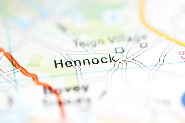 ヘンノックだ 地理地図上のイギリス — ストック写真