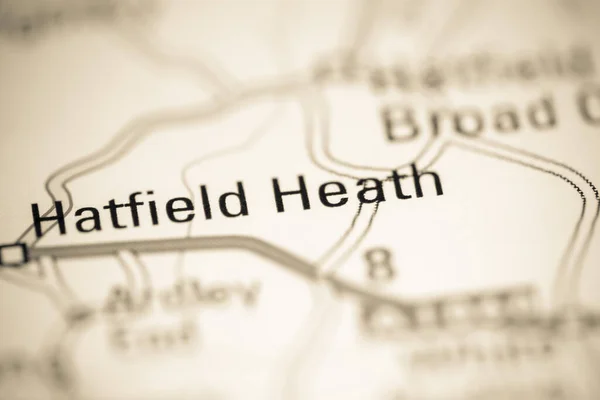 Хетфілд Хіт Велика Британія Географічній Карті — стокове фото