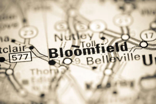 Bloomfield Nel New Jersey Stati Uniti Una Mappa Geografica — Foto Stock