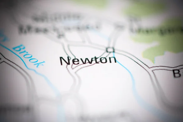 Newton Reino Unido Sobre Mapa Geografia — Fotografia de Stock