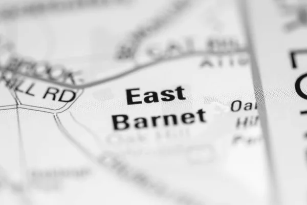 East Barnet Map United Kingdom — Stock Photo, Image