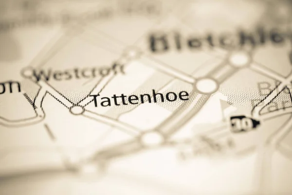 Tattenhoe Reino Unido Sobre Mapa Geografia — Fotografia de Stock