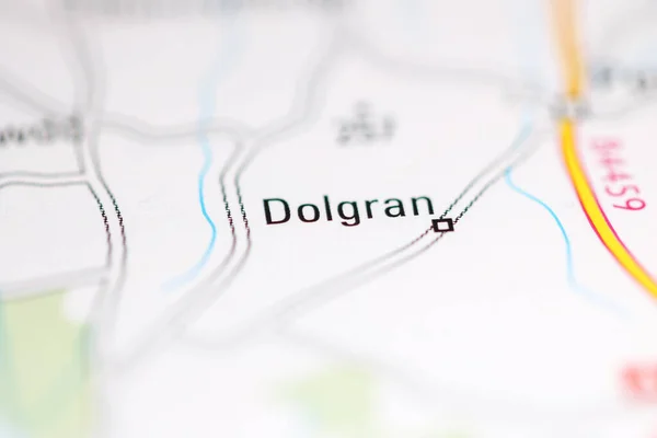 Долґран Велика Британія Географічній Карті — стокове фото