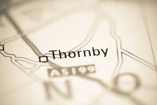 Jestem Thornby Zjednoczone Królestwo Mapie Geograficznej — Zdjęcie stockowe