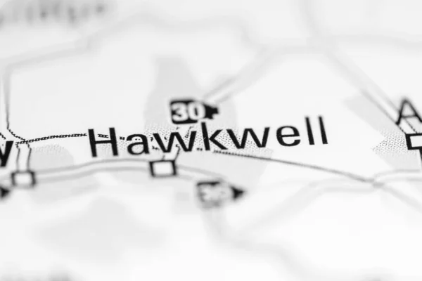 Hawkwell Regno Unito Una Carta Geografica — Foto Stock
