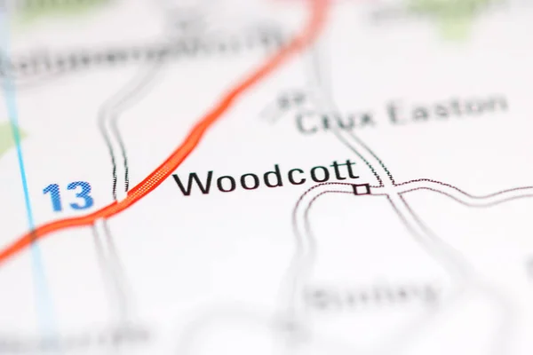 ウッドコット 地理地図上のイギリス — ストック写真