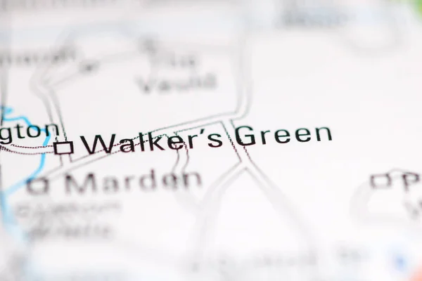 Вокер Грін Велика Британія Географічній Карті — стокове фото