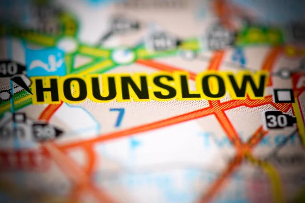 Hounslow Reino Unido Sobre Mapa Geografia — Fotografia de Stock