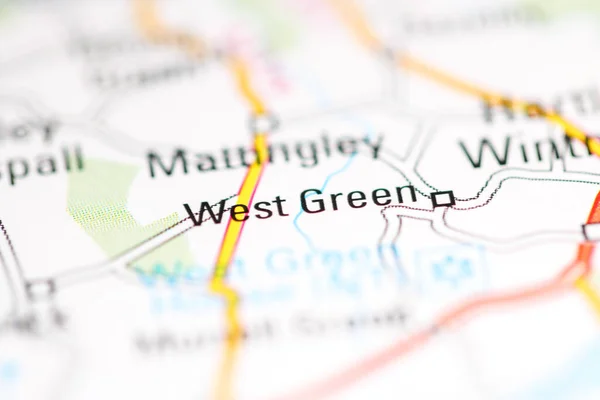 West Green Großbritannien Auf Einer Geografischen Karte — Stockfoto