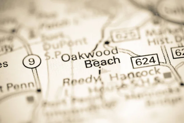 Oakwood Beach Nueva Jersey Eeuu Mapa Geográfico — Foto de Stock