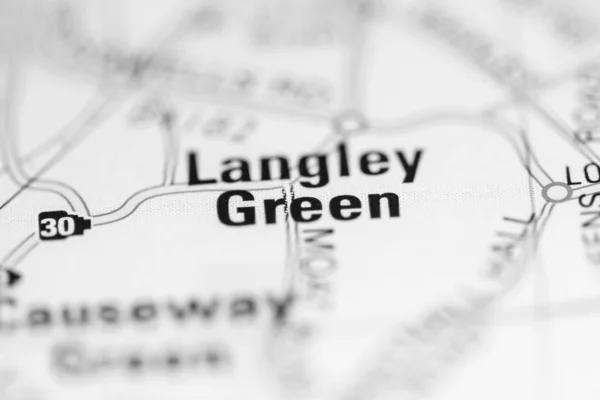 Лэнгли Грин Карте Соединенного Королевства — стоковое фото