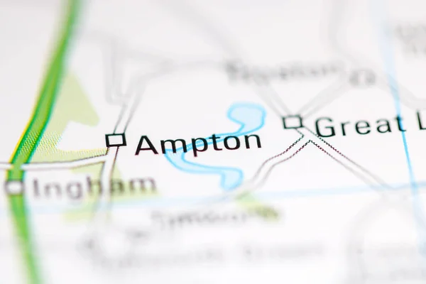 Ampton Reino Unido Sobre Mapa Geografia — Fotografia de Stock