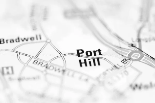 イギリスの地理地図上のポート — ストック写真