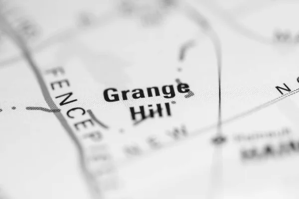 イギリスの地図上のGrange Hill — ストック写真