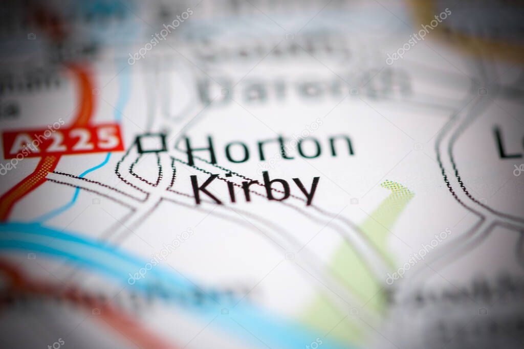 Horton Kirby. United Kingdom on a geography map