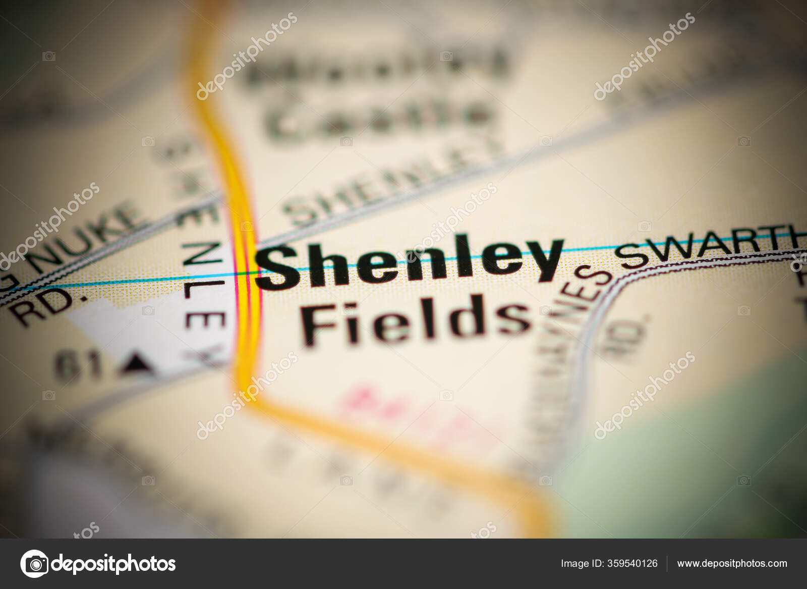 Shenley Fields Map United Kingdom Stock Photo by ©aliceinwonderland2020