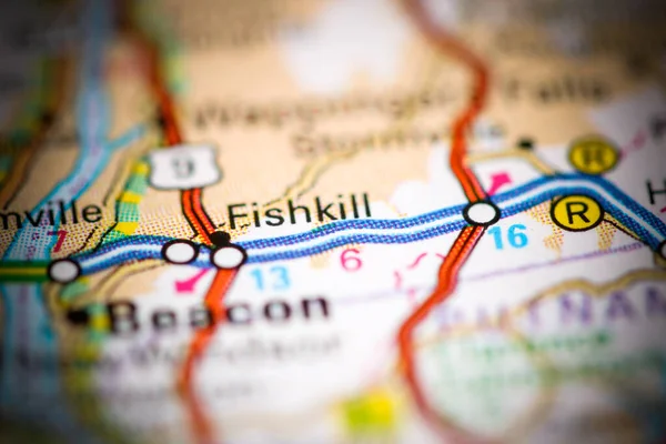 Fishkill New York États Unis Sur Une Carte Géographique — Photo