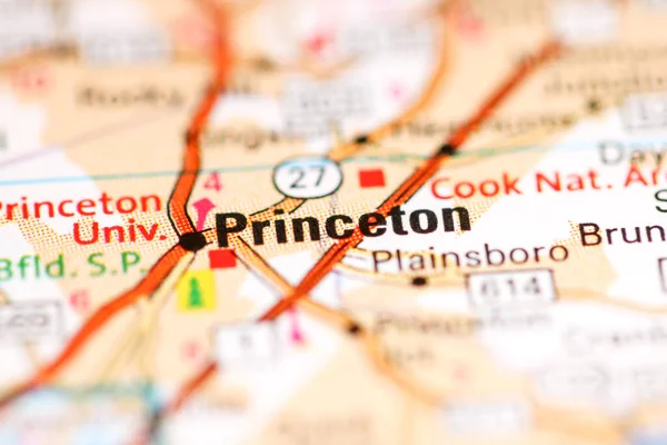 Princeton New Jersey Usa Auf Einer Geografischen Karte — Stockfoto