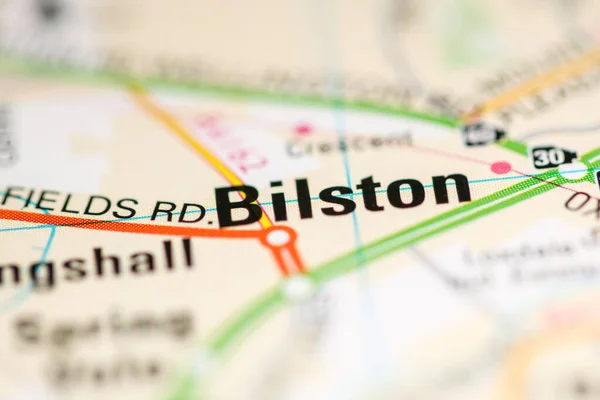 Bilston Mapě Spojeného Království — Stock fotografie