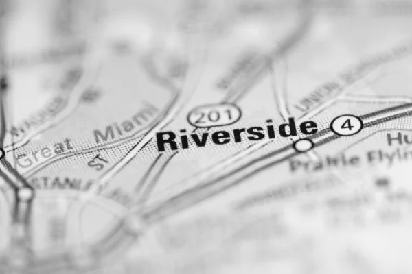 Riverside Mapa Dos Estados Unidos América — Fotografia de Stock