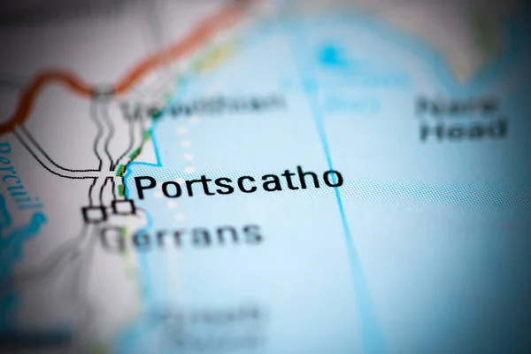 Portscatho Regno Unito Una Carta Geografica — Foto Stock