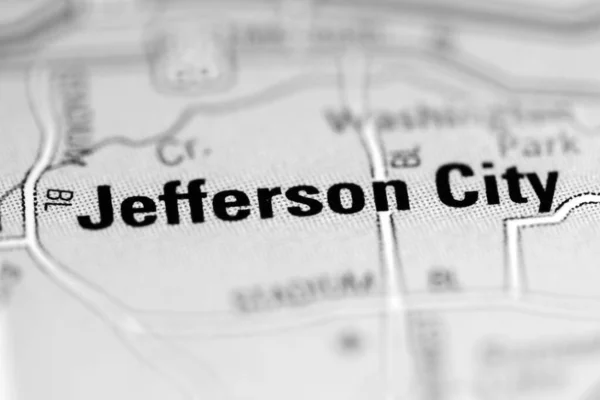 Jefferson City Γεωγραφικό Χάρτη Των Ηπα — Φωτογραφία Αρχείου