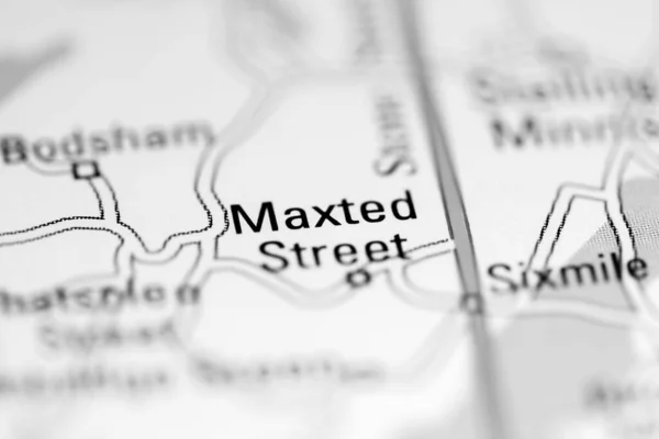 マクストリートだ 地理地図上のイギリス — ストック写真