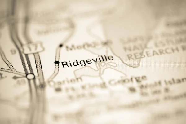 Ridgeville Georgien Usa Geografisk Karta — Stockfoto