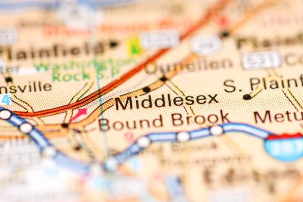Middlesex New Jersey Abd Coğrafya Haritasında — Stok fotoğraf