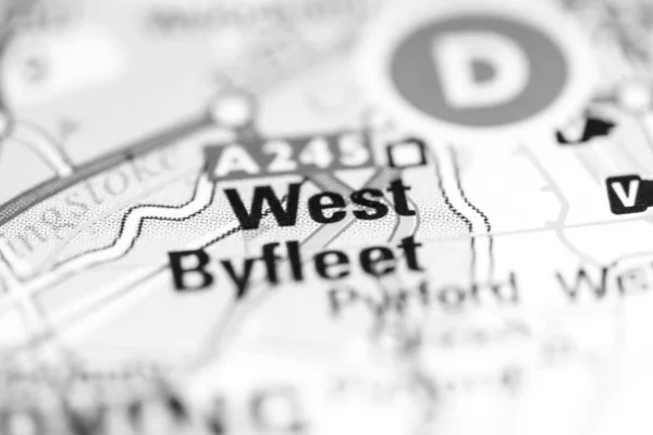 Flotta West Byfleet Regno Unito Una Carta Geografica — Foto Stock