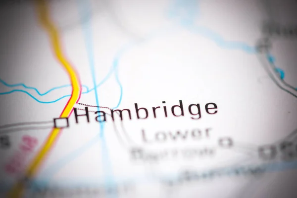 Hambridge Reino Unido Sobre Mapa Geografia — Fotografia de Stock