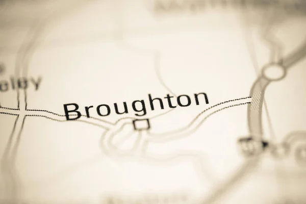 Broughton Reino Unido Sobre Mapa Geografia — Fotografia de Stock