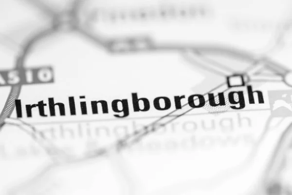 Іртлінгборо Велика Британія Географічній Карті — стокове фото