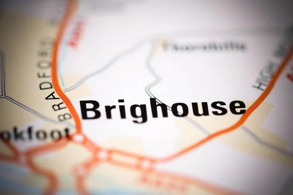 Brighouse Географічній Карті Великої Британії — стокове фото