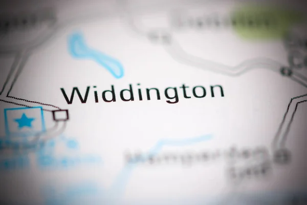 Віддінгтон Велика Британія Географічній Карті — стокове фото