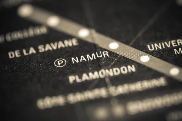 Namur Montreal Metro Map — Stockfoto