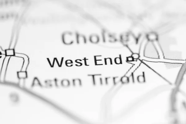 West End Ben Egyesült Királyság Földrajzi Térképen — Stock Fotó