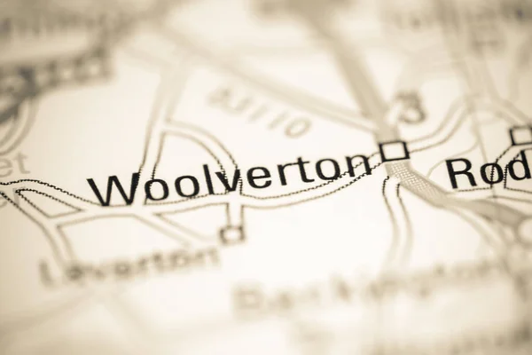 Woolverton Zjednoczone Królestwo Mapie Geograficznej — Zdjęcie stockowe