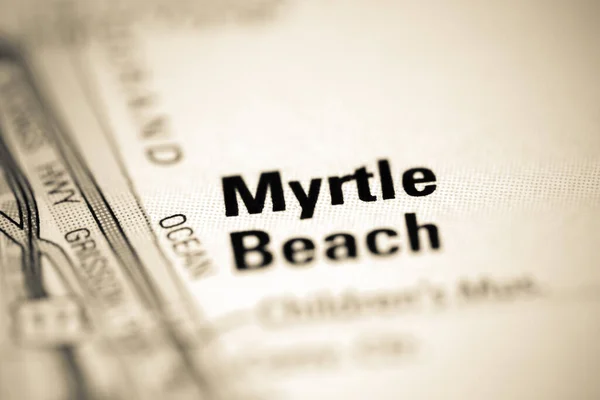 Myrtle Beach Mapa Geográfico Estados Unidos — Foto de Stock