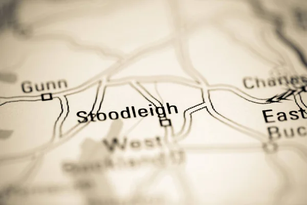 Stoodleigh Reino Unido Sobre Mapa Geografia — Fotografia de Stock