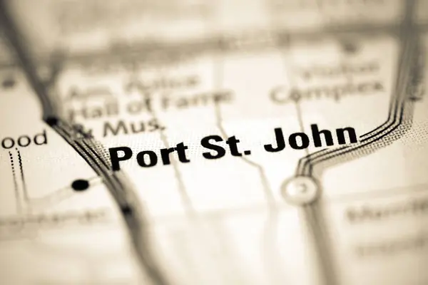 Abd Coğrafi Haritasında John Limanı — Stok fotoğraf