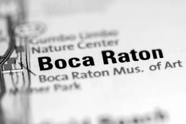 Boca Raton Γεωγραφικό Χάρτη Των Ηπα — Φωτογραφία Αρχείου