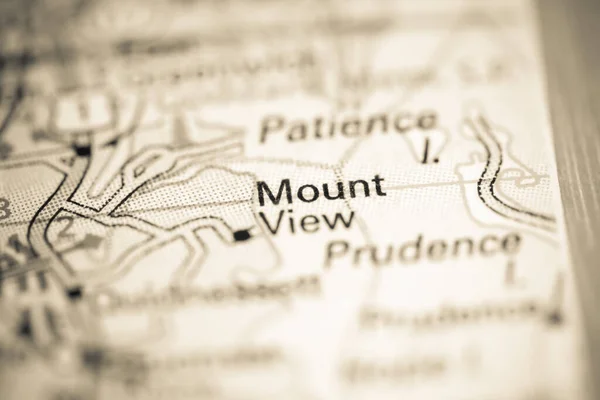 Mount View. Rhode Island. USA on a geography map