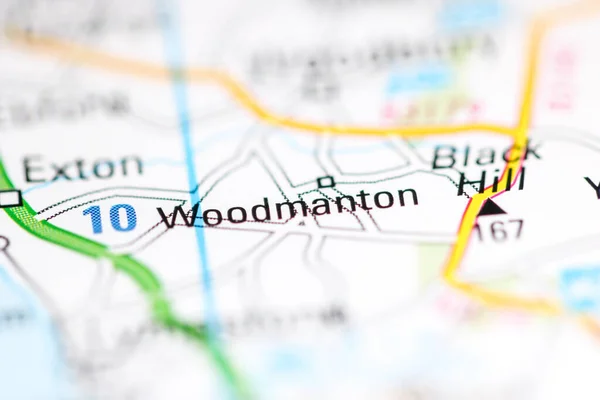 Вудмантон Великобритания Географической Карте — стоковое фото