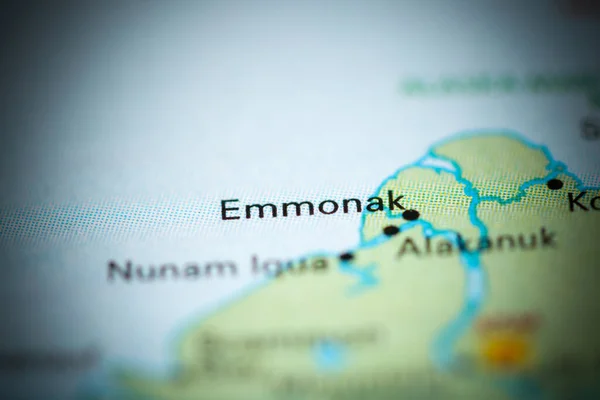 Emmonak Alaska Eeuu Mapa Geográfico — Foto de Stock